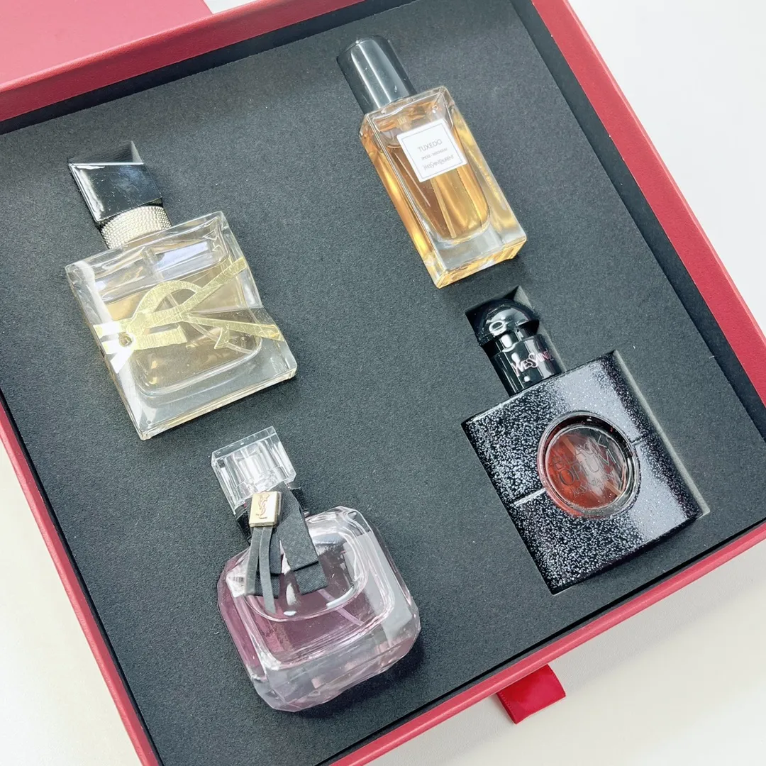 Saint Laurent Perfume Sample 30ml Four Piece Red Box! 30mlx4 With Nozzle