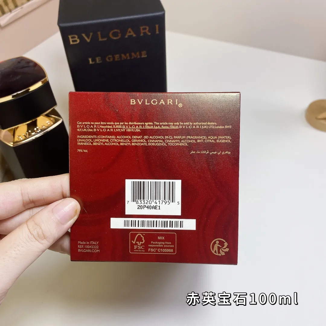 Red English Gemstone 100ml Bulgari Jewelry Family Collection