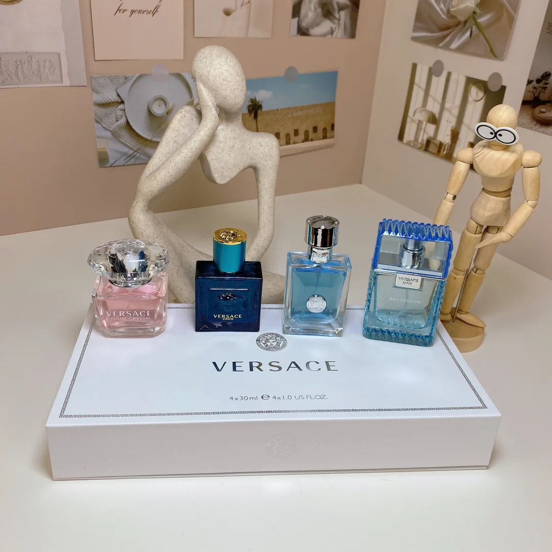 Versace Perfume Chinese Sample 30mi Four Piece Set! 30mlx4 With Nozzle