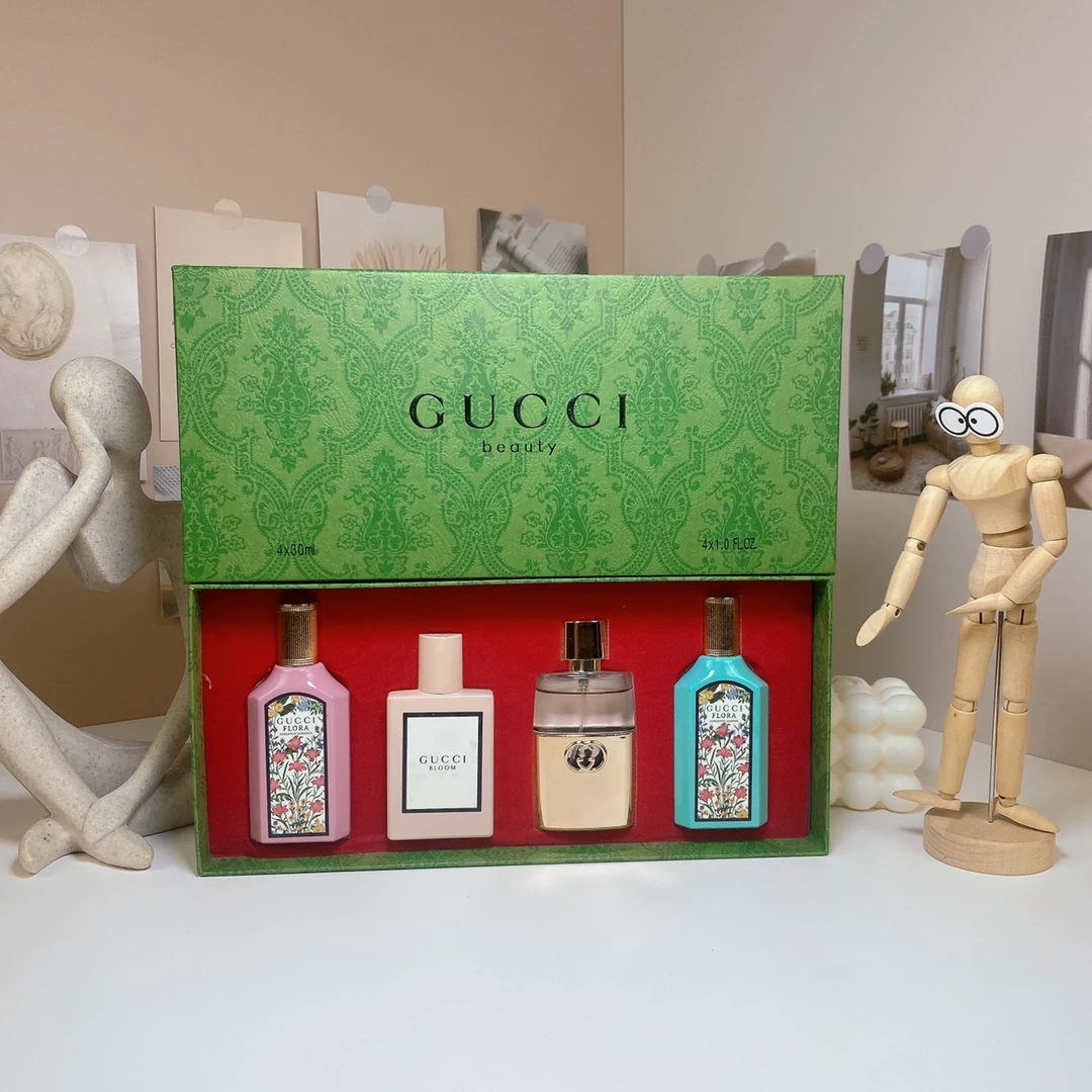 Gucci Green Box Sample Set Of 4 Pieces, 30ml X, With Nozzle