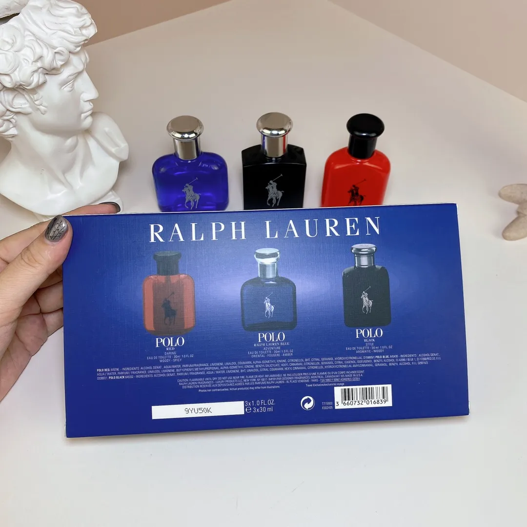 Ralph Lauren Polo Men's Three Piece Set Of 30ml * 3, With Nozzle