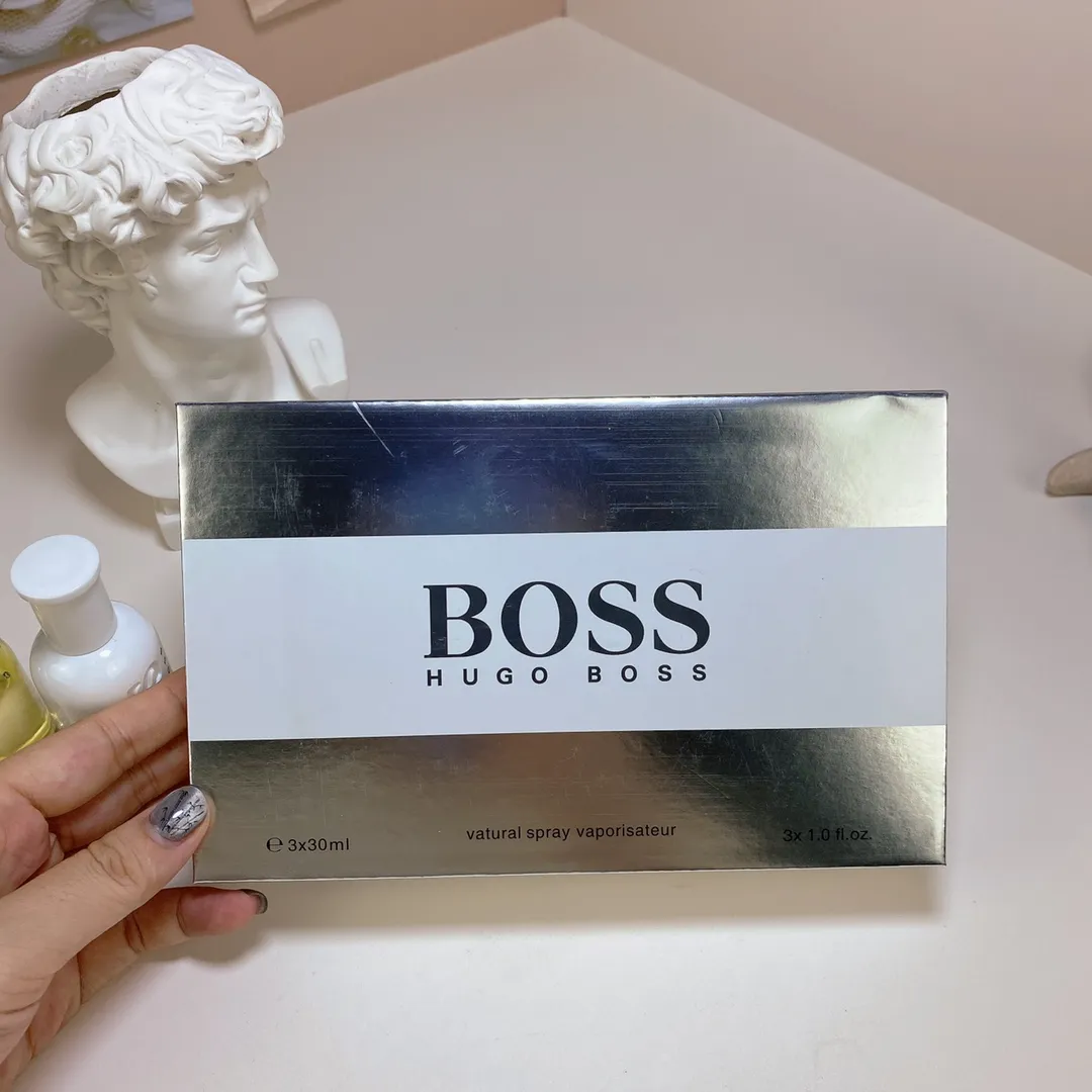 Hugo Boss Men's Chinese Sample Three Piece Set Perfume 30ml X 3 Pieces, With Nozzle