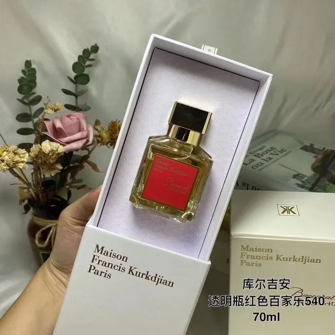 Maison Francis Kurkdjian Transparent Bottle Red Baccarat Rouge540 Baccarat Red Card Gambling Perfume 70ml