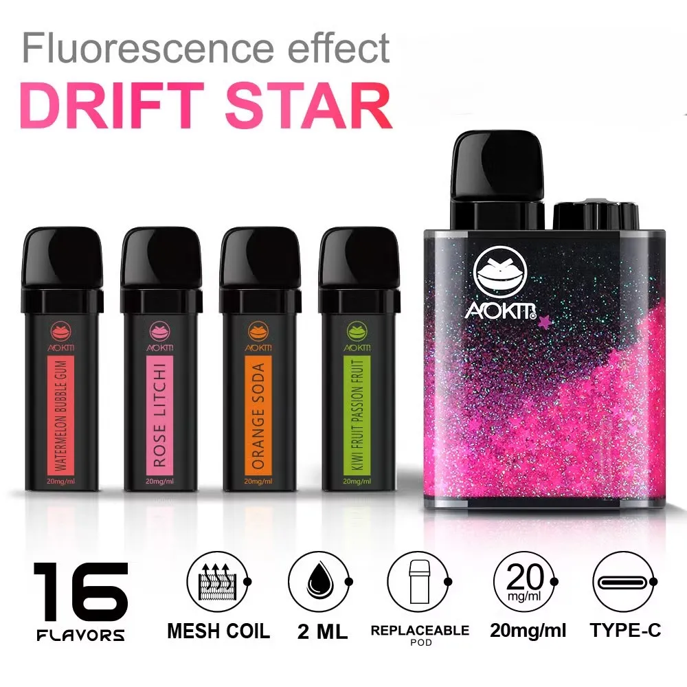 2025 New Style 600 Puffs Drift Star Pod System: Compact Vape