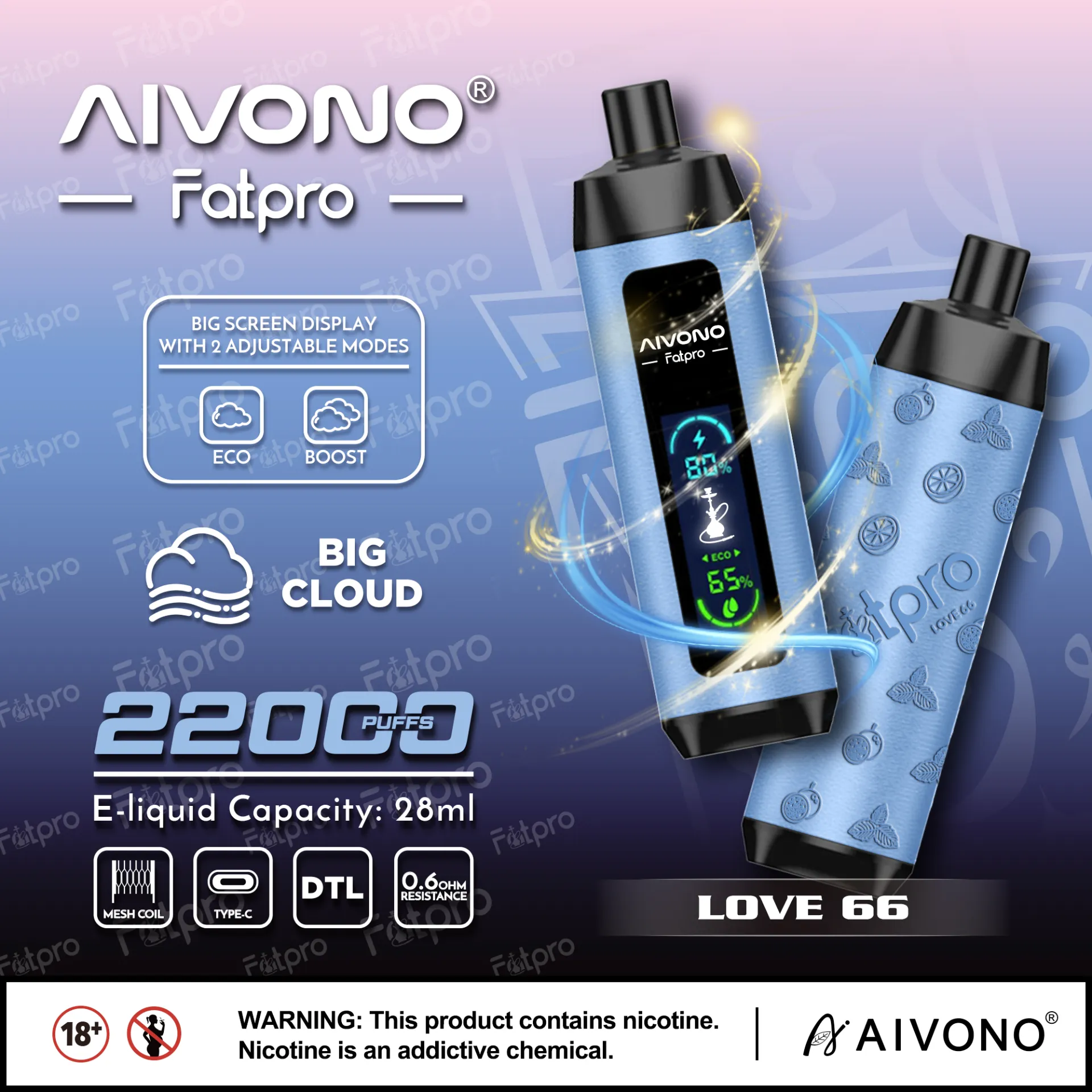 Advanced LED Vape with Touch Screen Control | Smart Vaping Experience