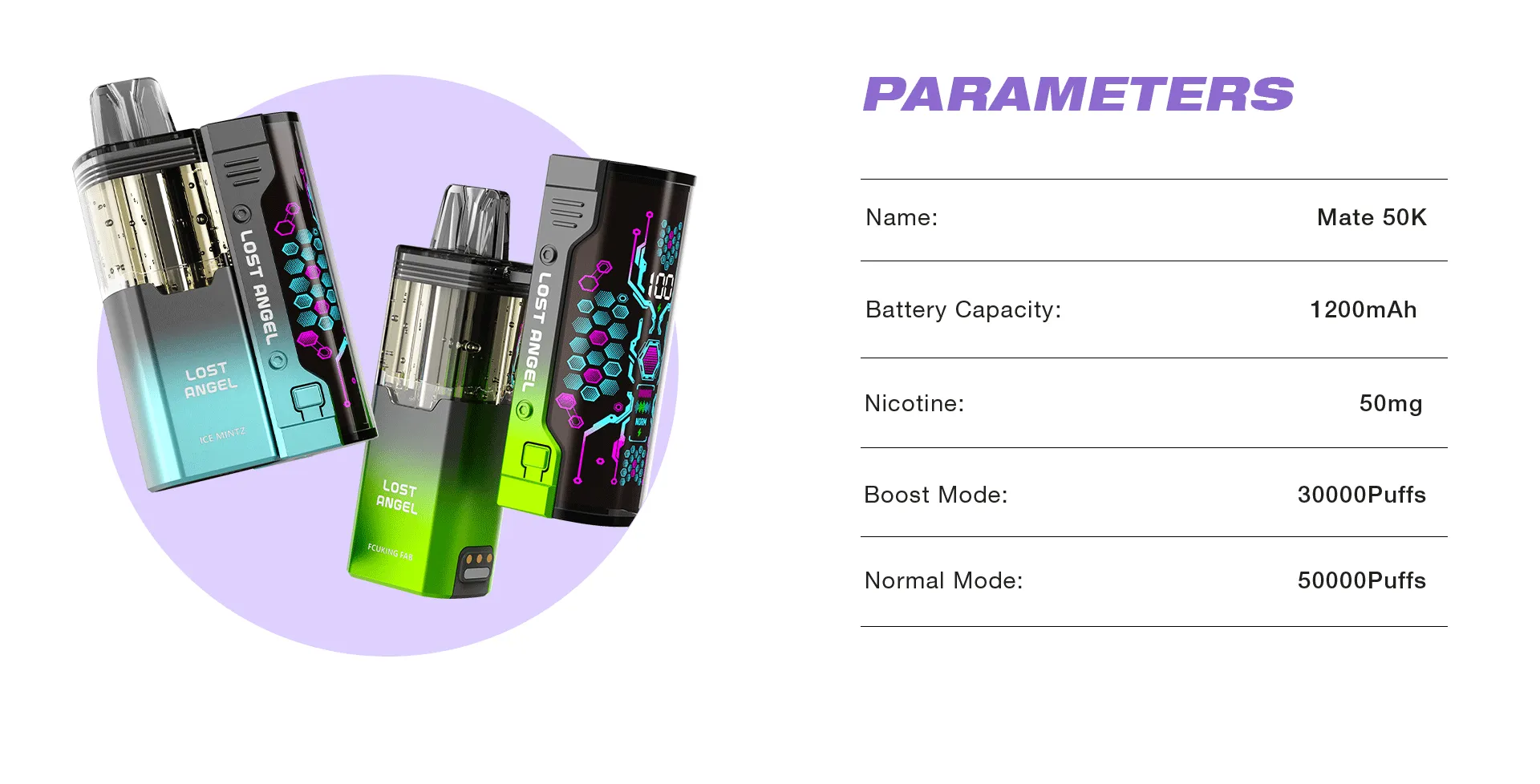 Cheap Wholesale Lost Angel Mate 50k Disposable Vape