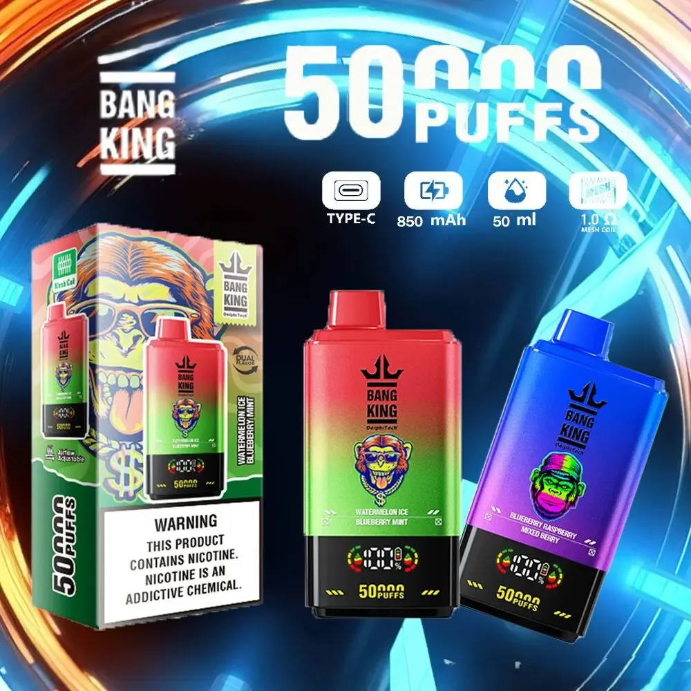 BANG KING Disposable Vape 50000 Puff – Long-Lasting, Type-C