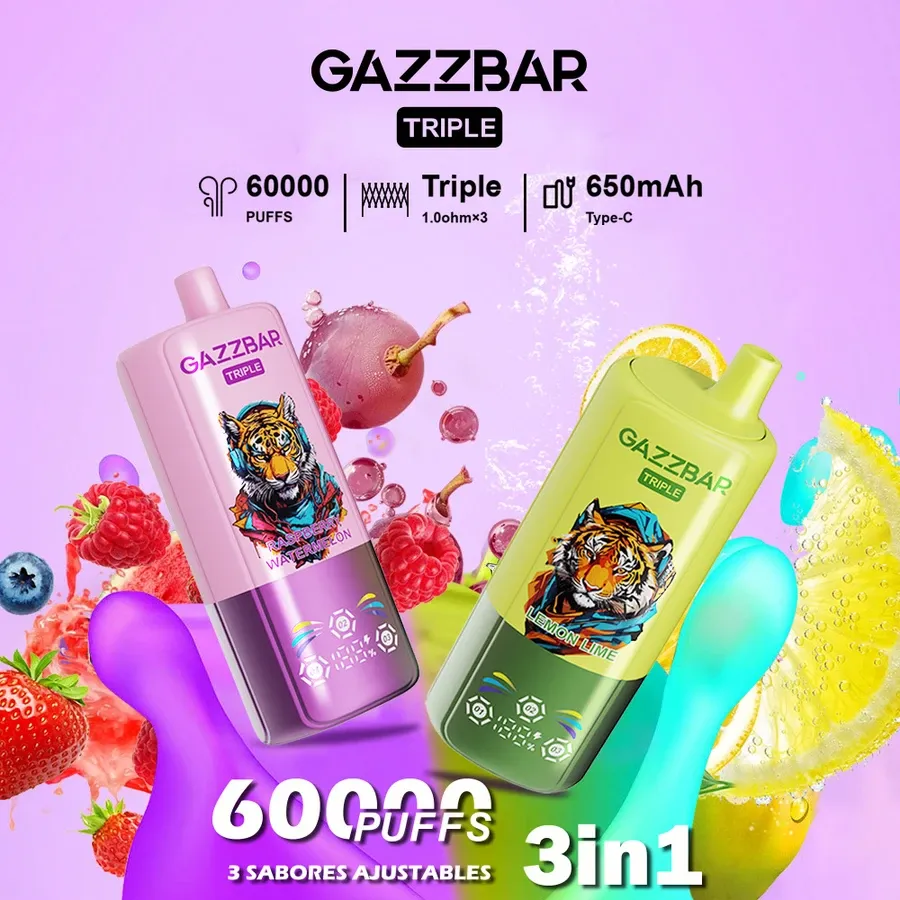Gazzbar Triple Flavors 60k Puff Disposable Vape