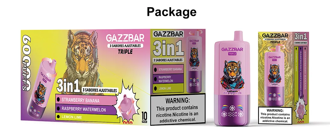 Gazzbar Triple Flavors 60k Puff Disposable Vape