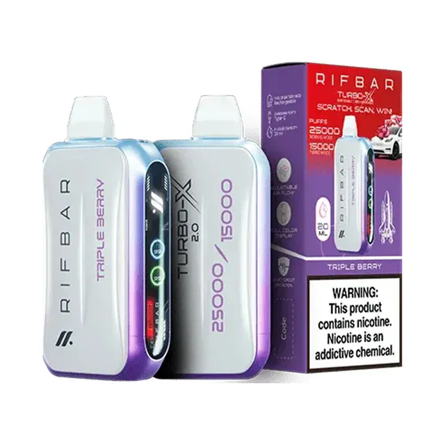 Rifbar Turbo X 25k Puff Disposable Vape: Long-Lasting Power?