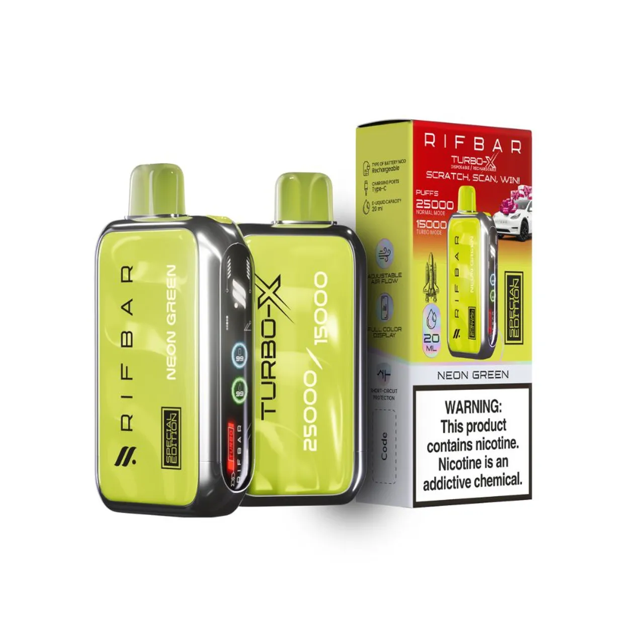 Rifbar Turbo X 25k Puff Disposable Vape: Long-Lasting Power?