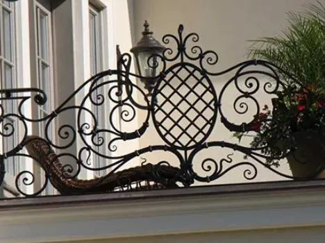 Wrought Iron Fence Panels Laurel Wreath Ornamental Details