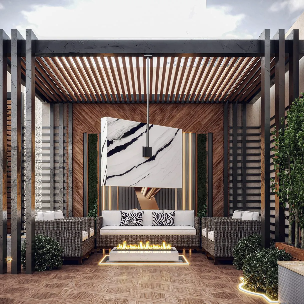 The Magic Behind Electric Blind Gazebos: Light and Water Management