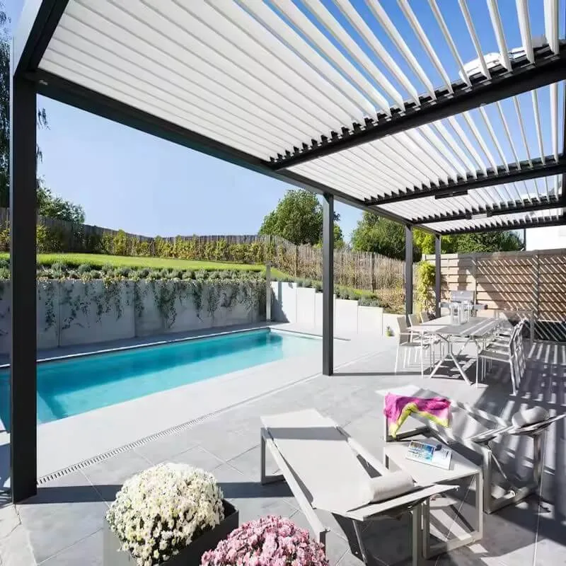 A Great Partner For Outdoor Parties Louvered Smart Pergola