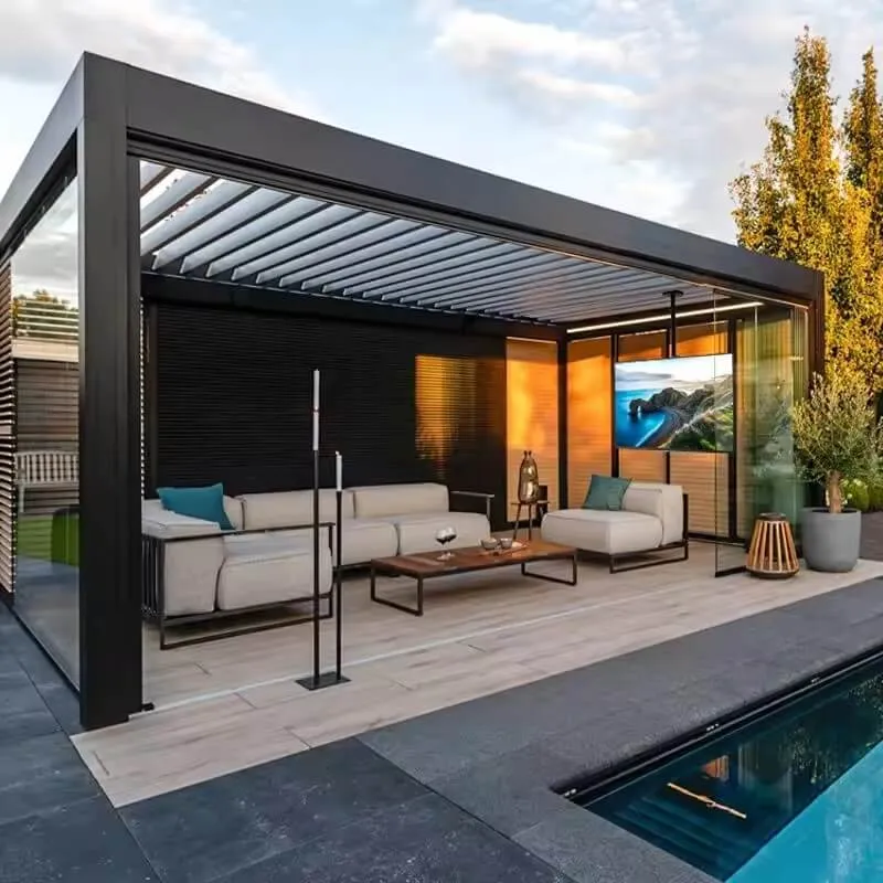 A Great Partner For Outdoor Parties Louvered Smart Pergola