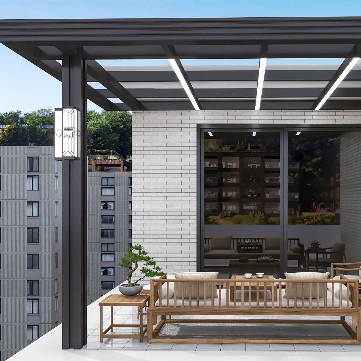 Electric Remote Control Extension Toit Plat Pergola Electric Remote Control Extension Toit Plat Pergola