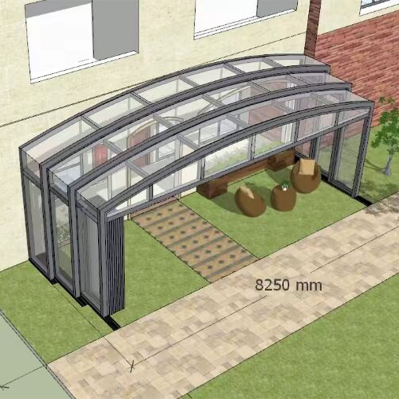 Wall Mounted Folding Glass Sunroom