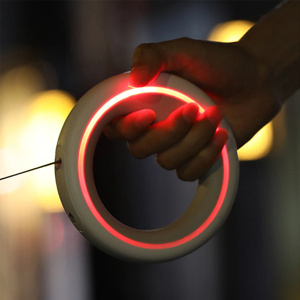 Heavy Duty Automatic Retractable Pet Dog Leash With Light LED