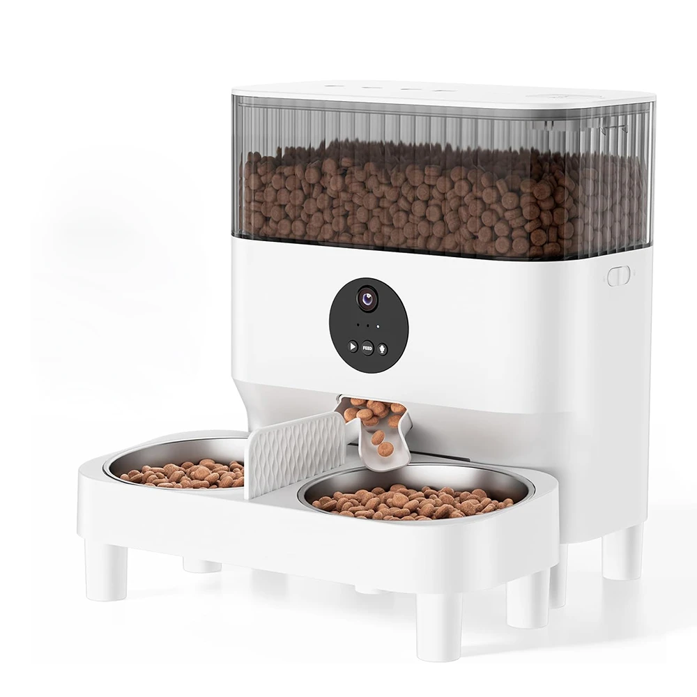 Pet Smart Feeder App Control 5L Double Stainless Steel Bowl