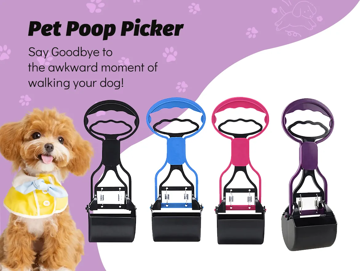 Convenient Outdoor Pet Poop Picker Easy Use Portable Pet Waste Scooper