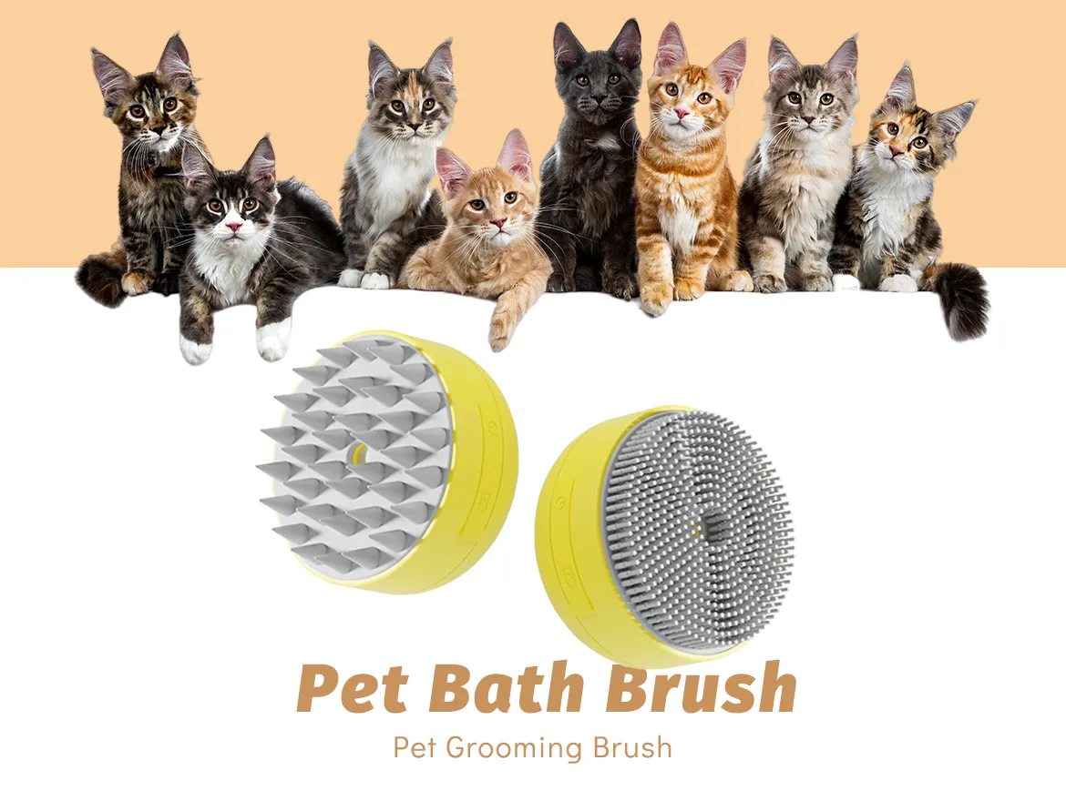 Pet Brush For Dogs/Cats Grooming Shedding Massage Bath