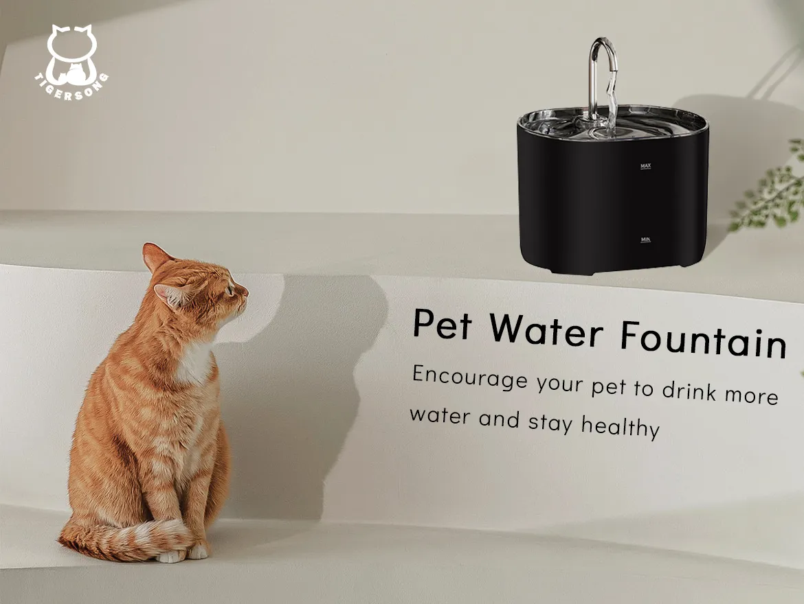Cat Water Fountain Easy Cleaning Quiet 2.2L Cat Drink Fountain