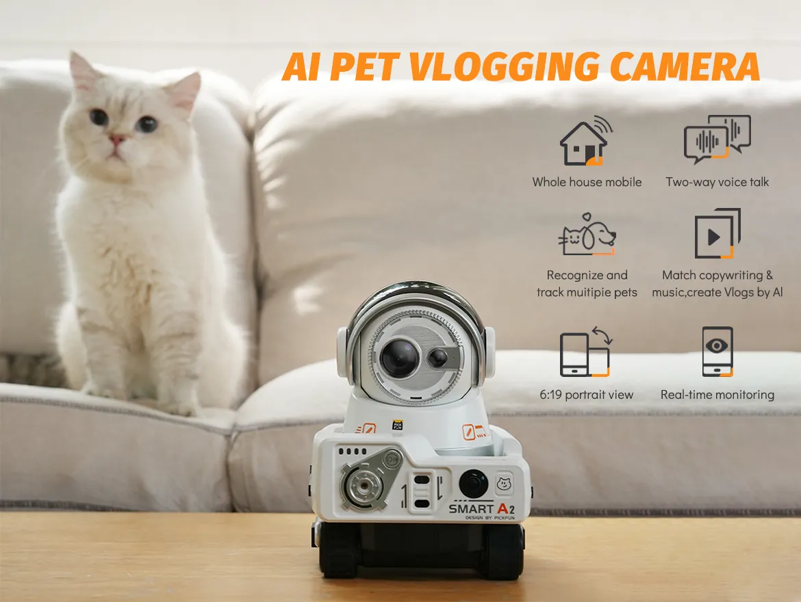 Al Smart Pet V-Logging Camera With Motion Tracking For Pet