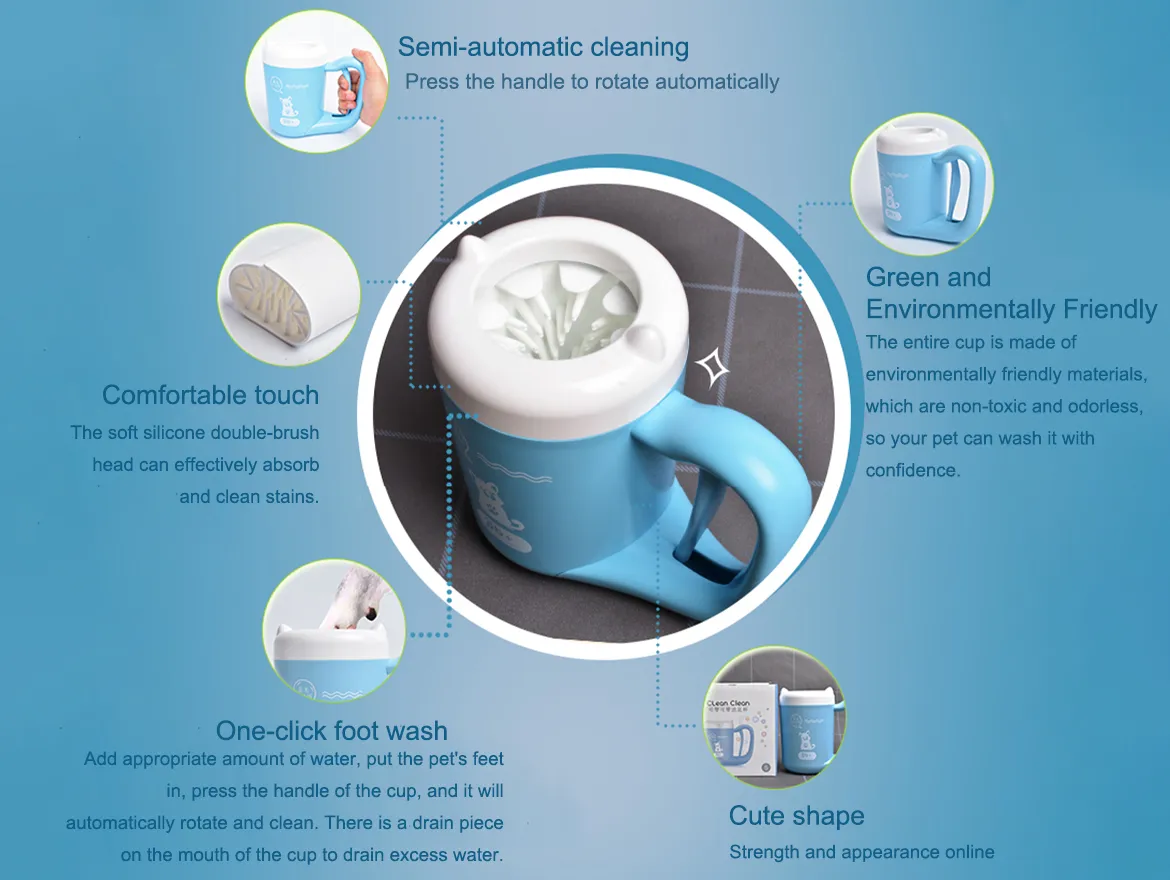 Easy And Simple Portable Paw Cleaner For Dogs