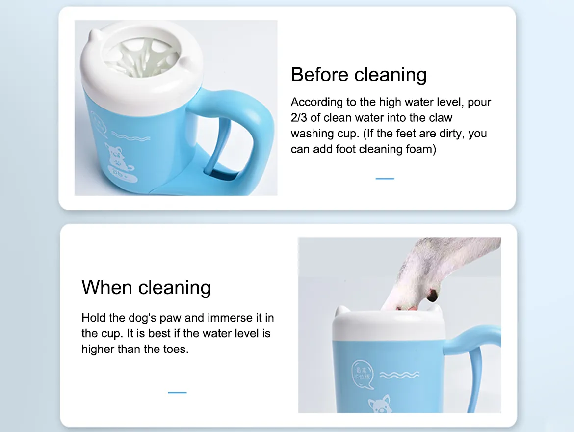 Easy And Simple Portable Paw Cleaner For Dogs