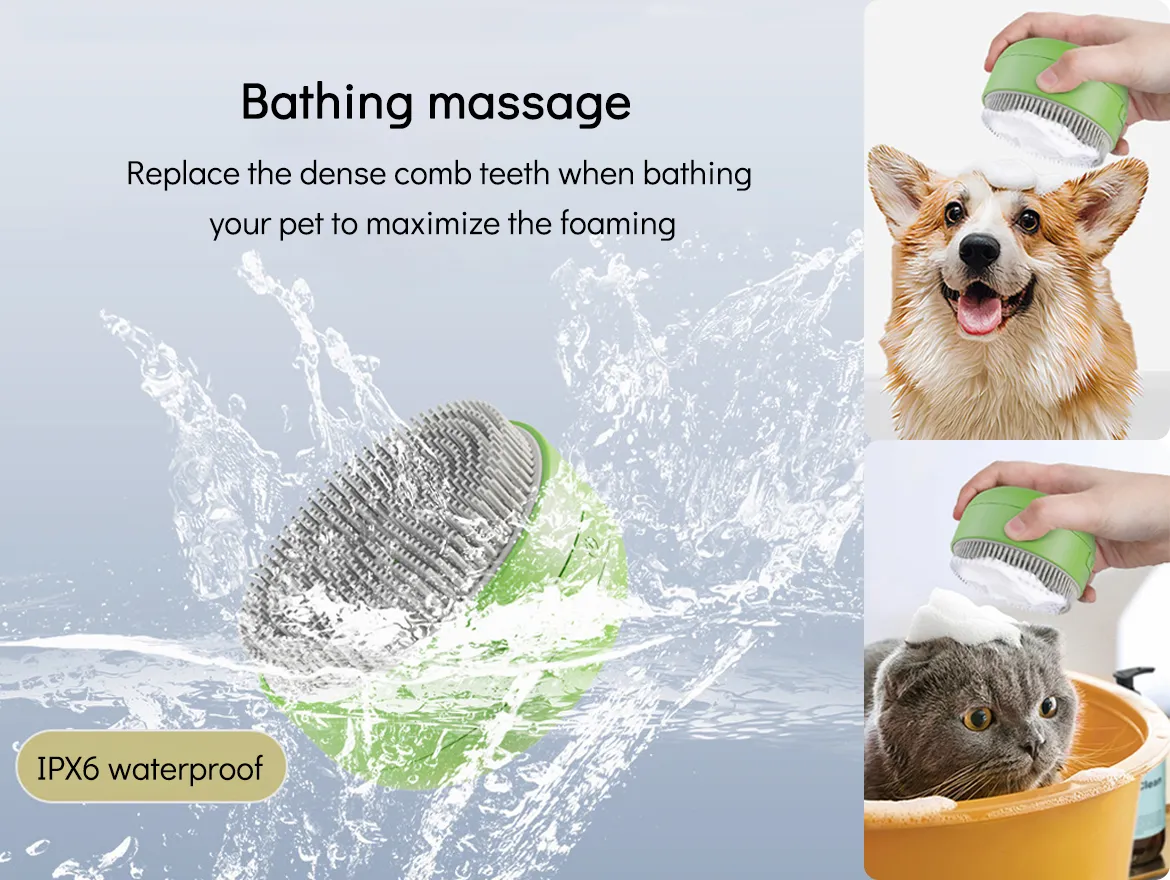 Pet Brush For Dogs/Cats Grooming Shedding Massage Bath