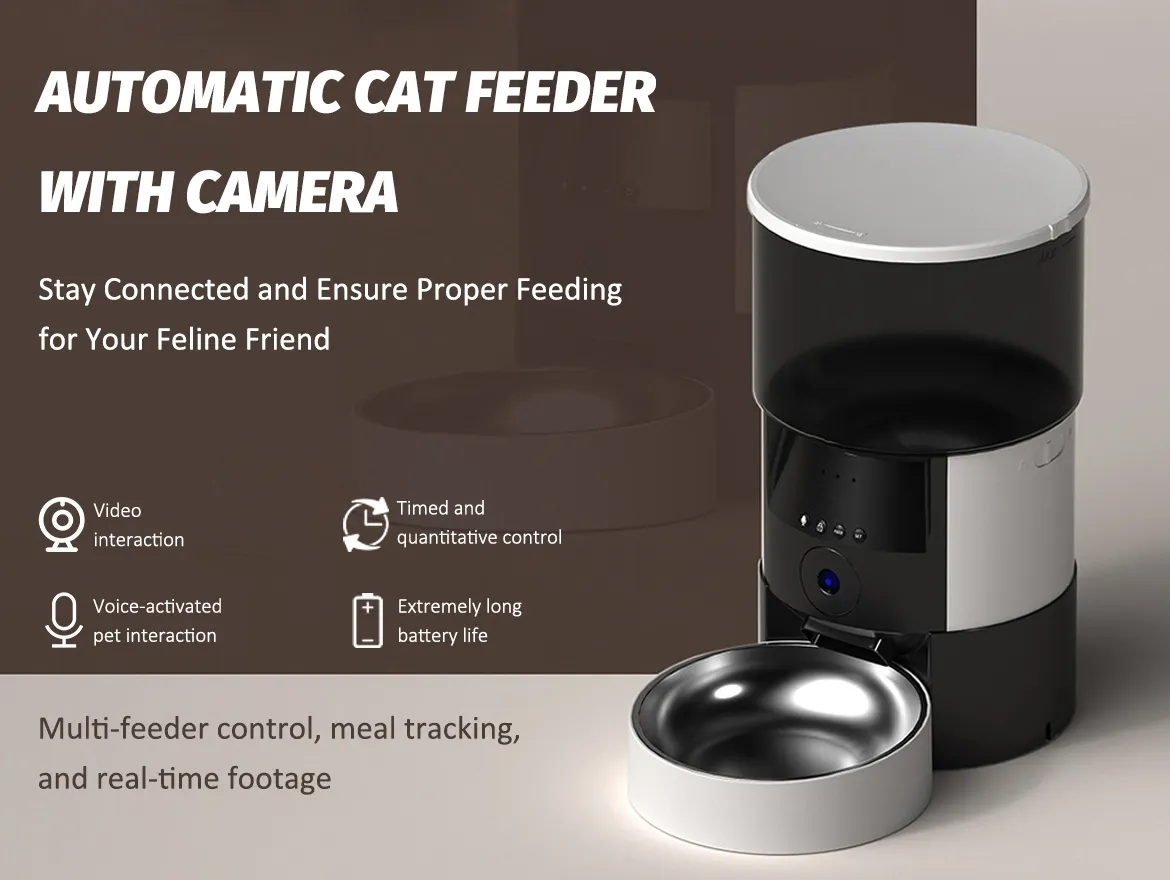 Automatic Pet Feeder with Camera and App Timed Cat Feeder