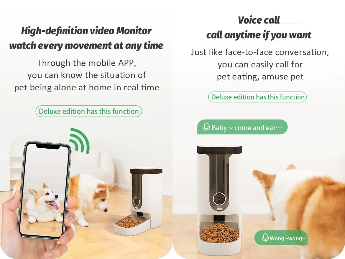 Automatic Cat Feeder with Camera App-Controlled Scheduled Feeding