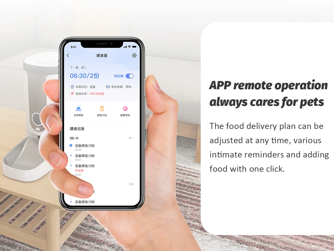Automatic Cat Feeder with Camera App-Controlled Scheduled Feeding