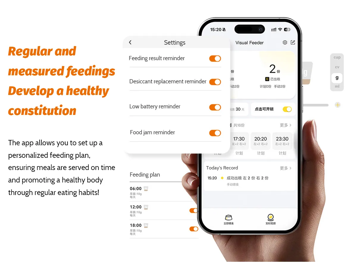 5L Automatic Cat Feeder with Three Camera, Night Vision, APP Control