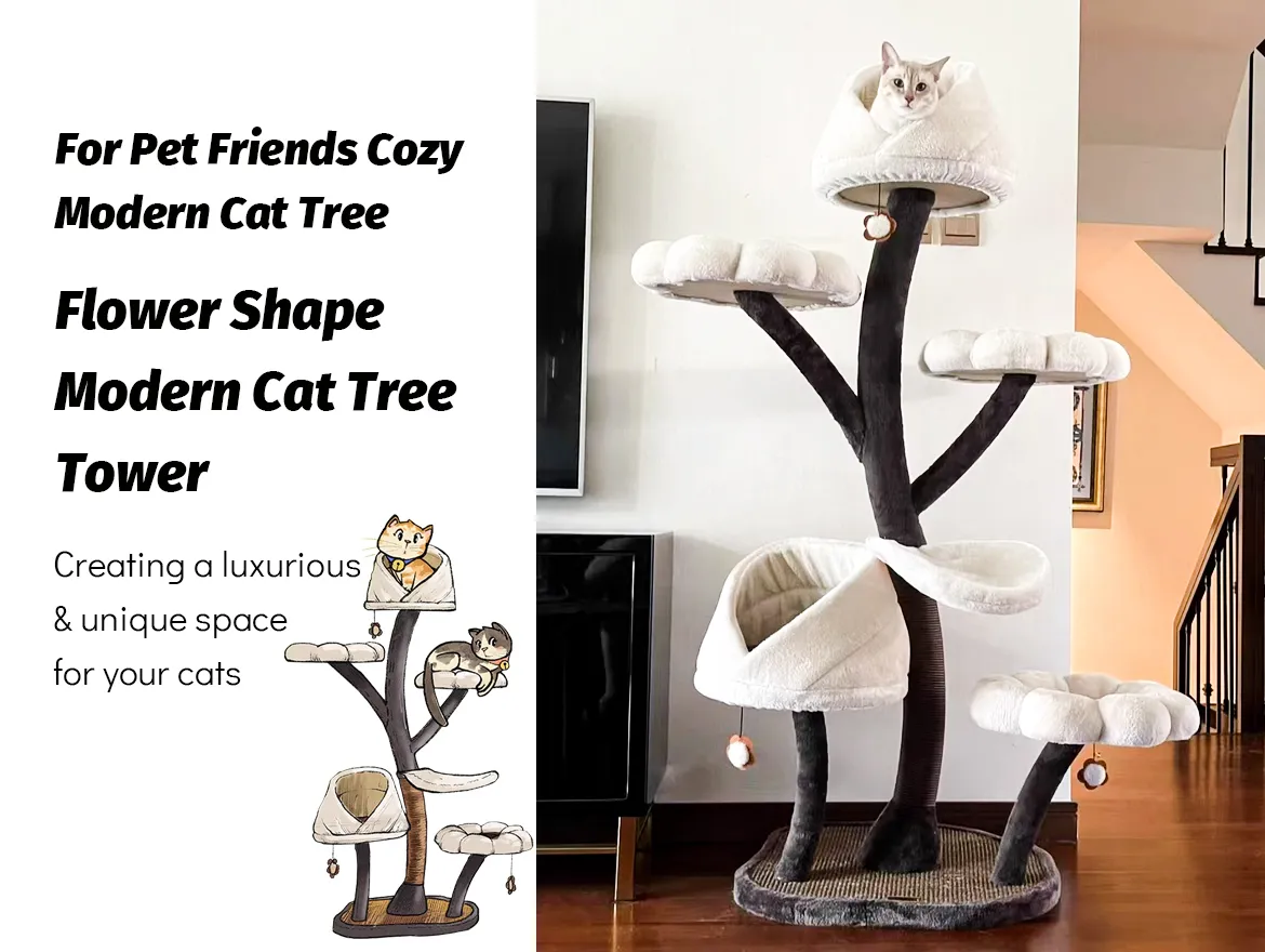 Flower Modern Cat Tree Tower