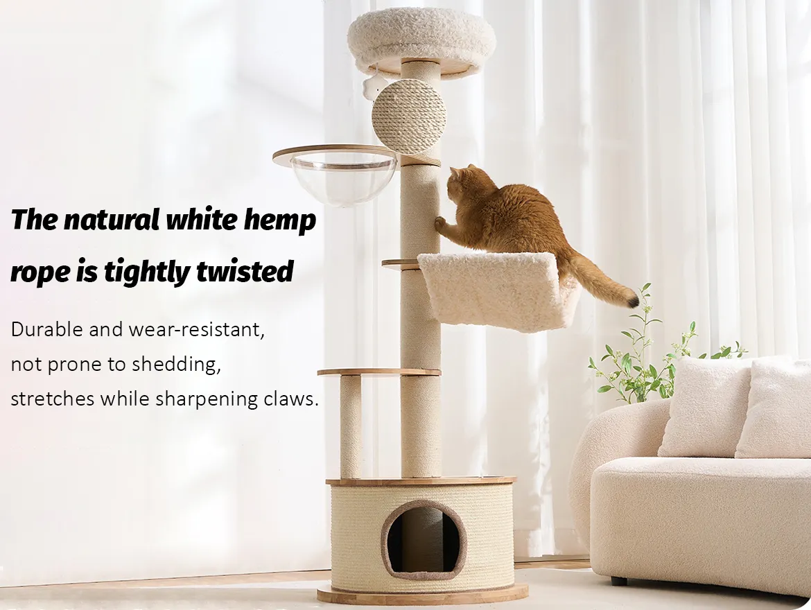 Modern Cat Tree Tower With Space Capsule and Top Bed