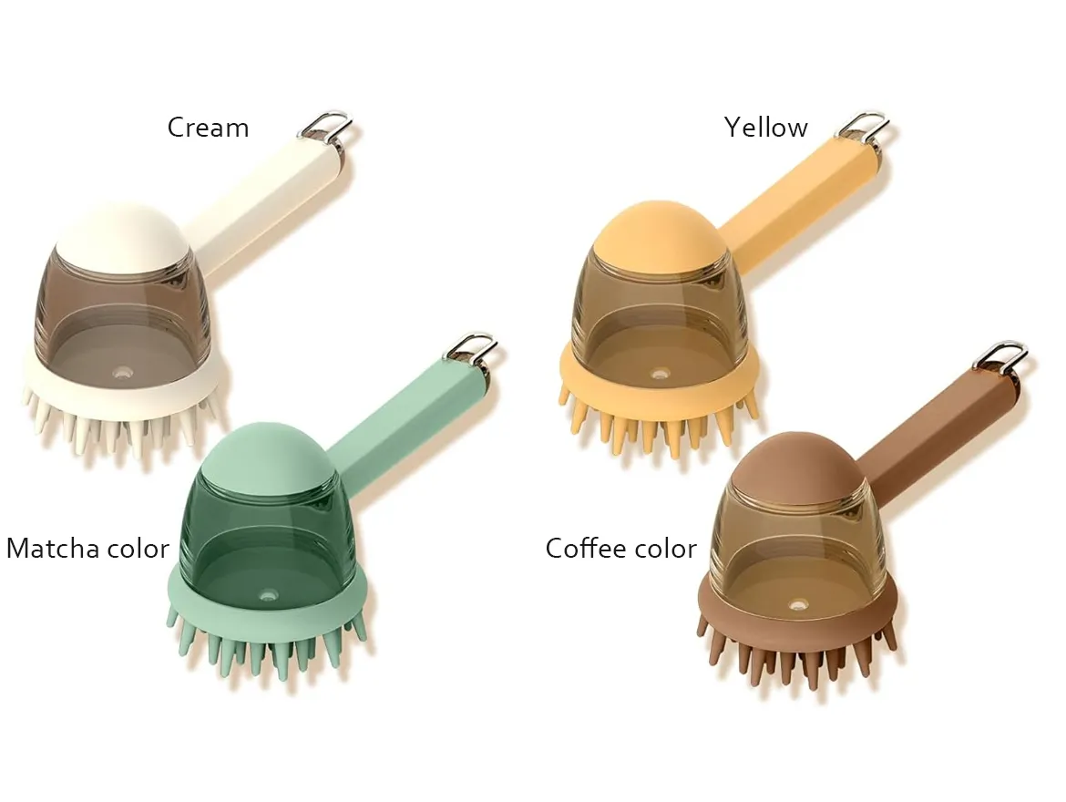 3-in-1 Pet Bathing Brush Anti-Frizz Grooming Brush for Pets