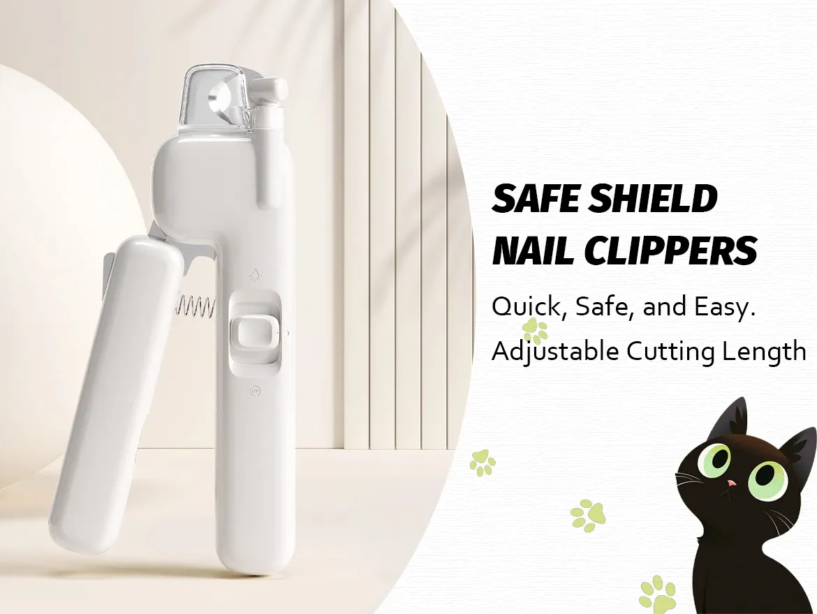 LED Light Pet Nail Clipper with Built-in Nail File for Pets