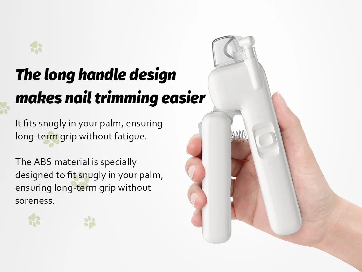 LED Light Pet Nail Clipper with Built-in Nail File for Pets