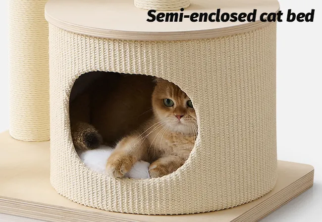 Modern Multi-Level Cat Tree Tower with Swing Hammock