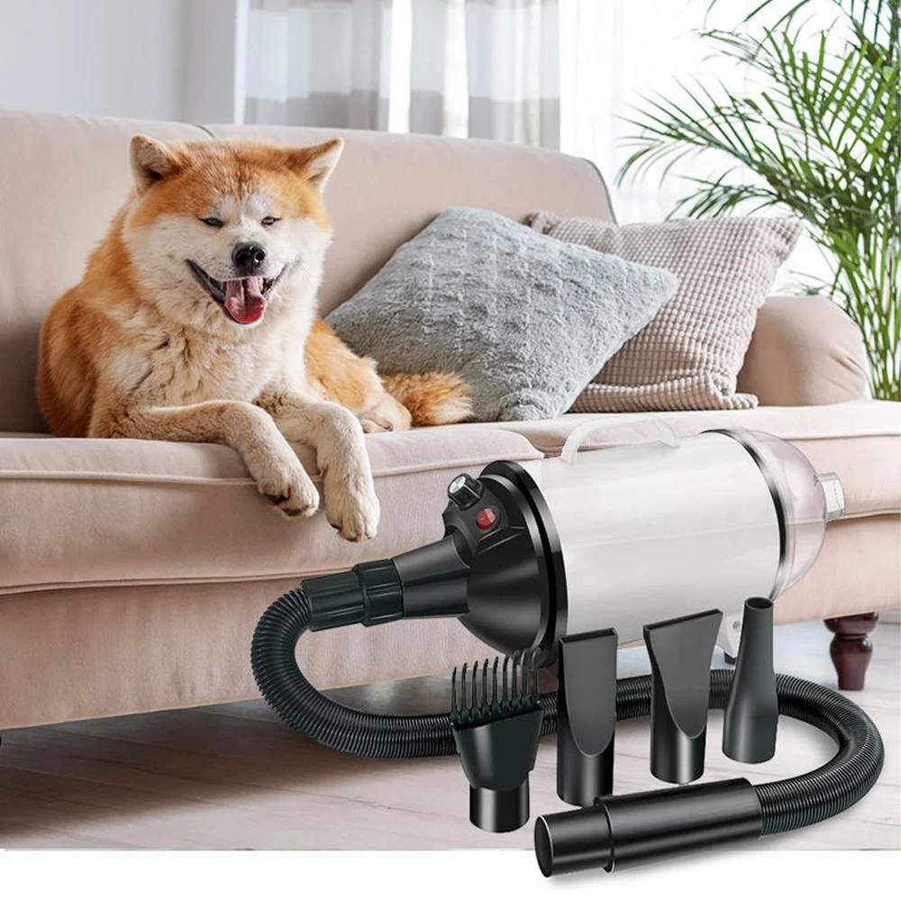 Pet Dryer with 4 Nozzles Adjustable Speed and Temperature Control