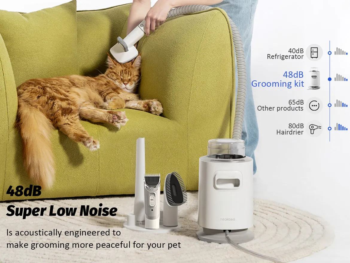 Lightweight Portable Pet Grooming Kit Low Noise Pet Hair Remover