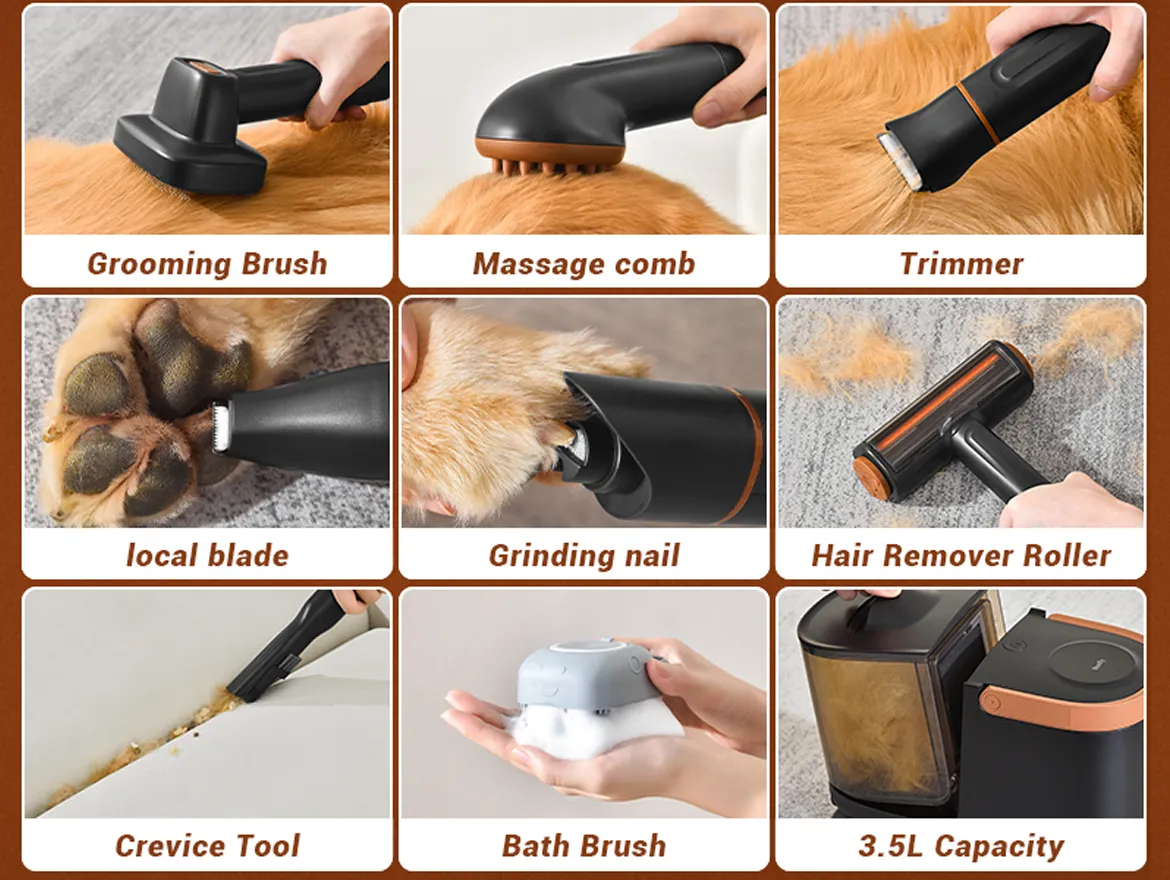 3.5L Capacity Pet Grooming Kit with 13000kpa Strong Suction