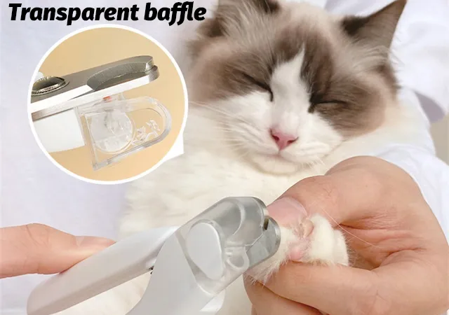 Pet Nail Clipper and Grinder 2 in 1 Rechargeable with Splash Guard