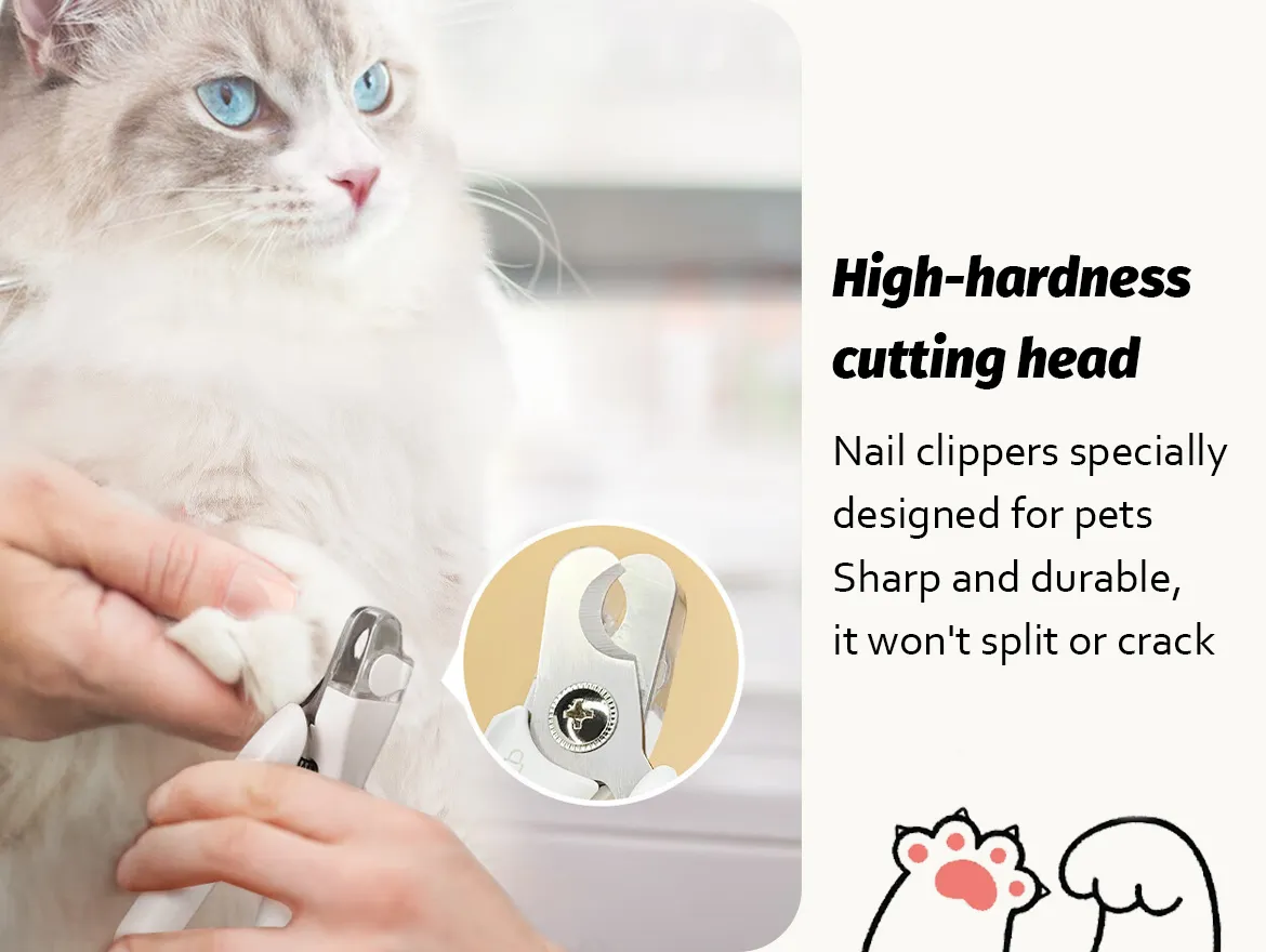 Pet Nail Clipper and Grinder 2 in 1 Rechargeable with Splash Guard