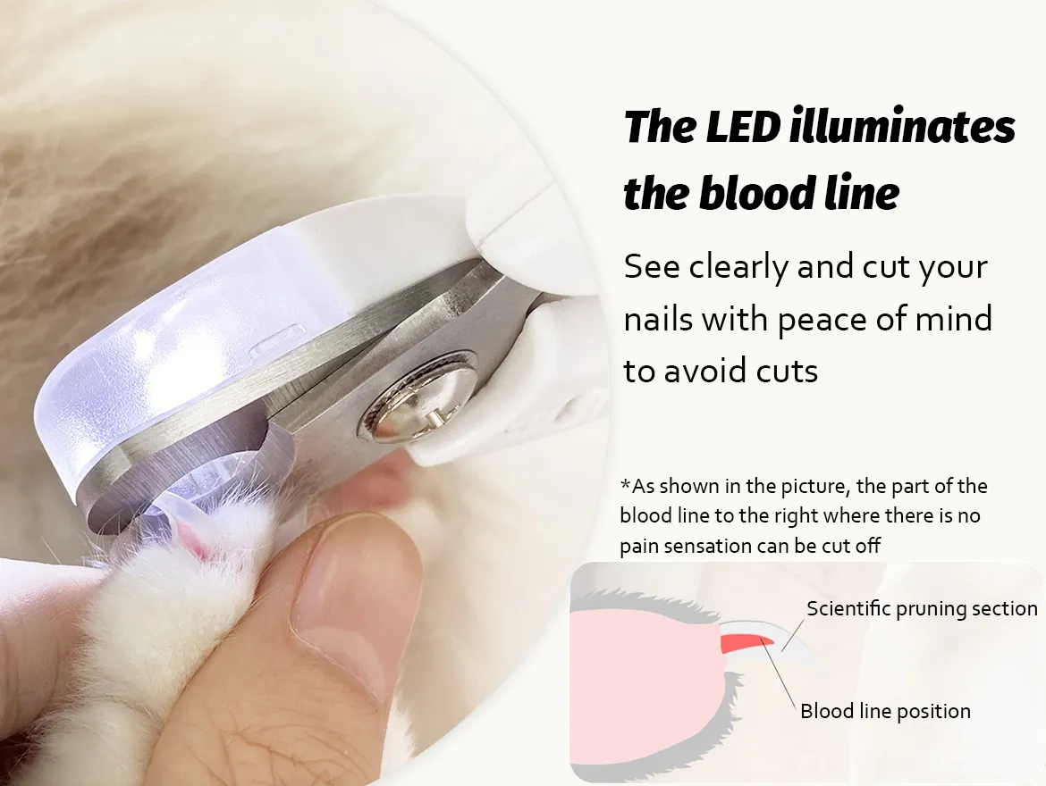 Pet Nail Clipper and Grinder 2 in 1 Rechargeable with Splash Guard