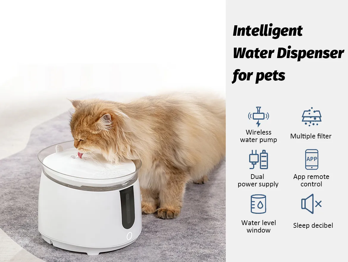 Wireless Silent Water Pump Automatic Circulating Pet Water Fountain