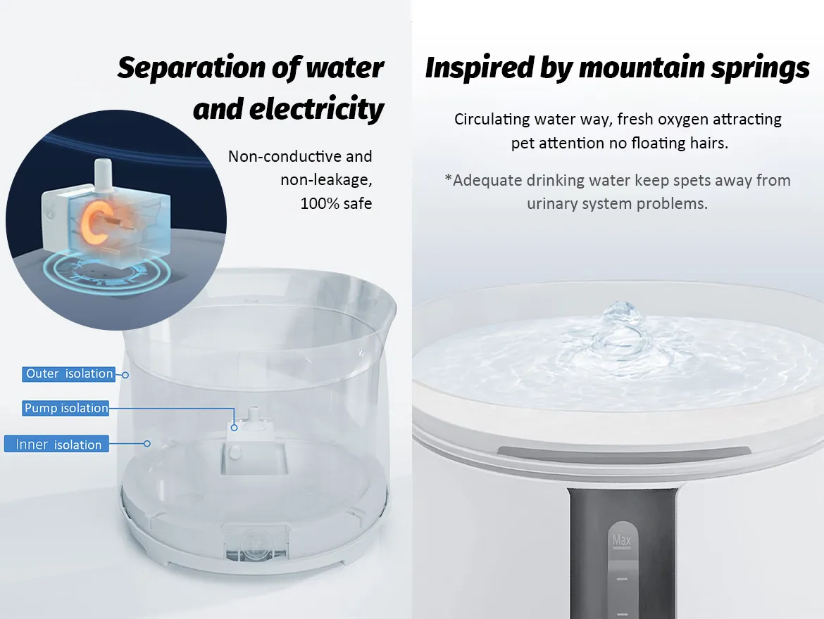 Wireless Silent Water Pump Automatic Circulating Pet Water Fountain