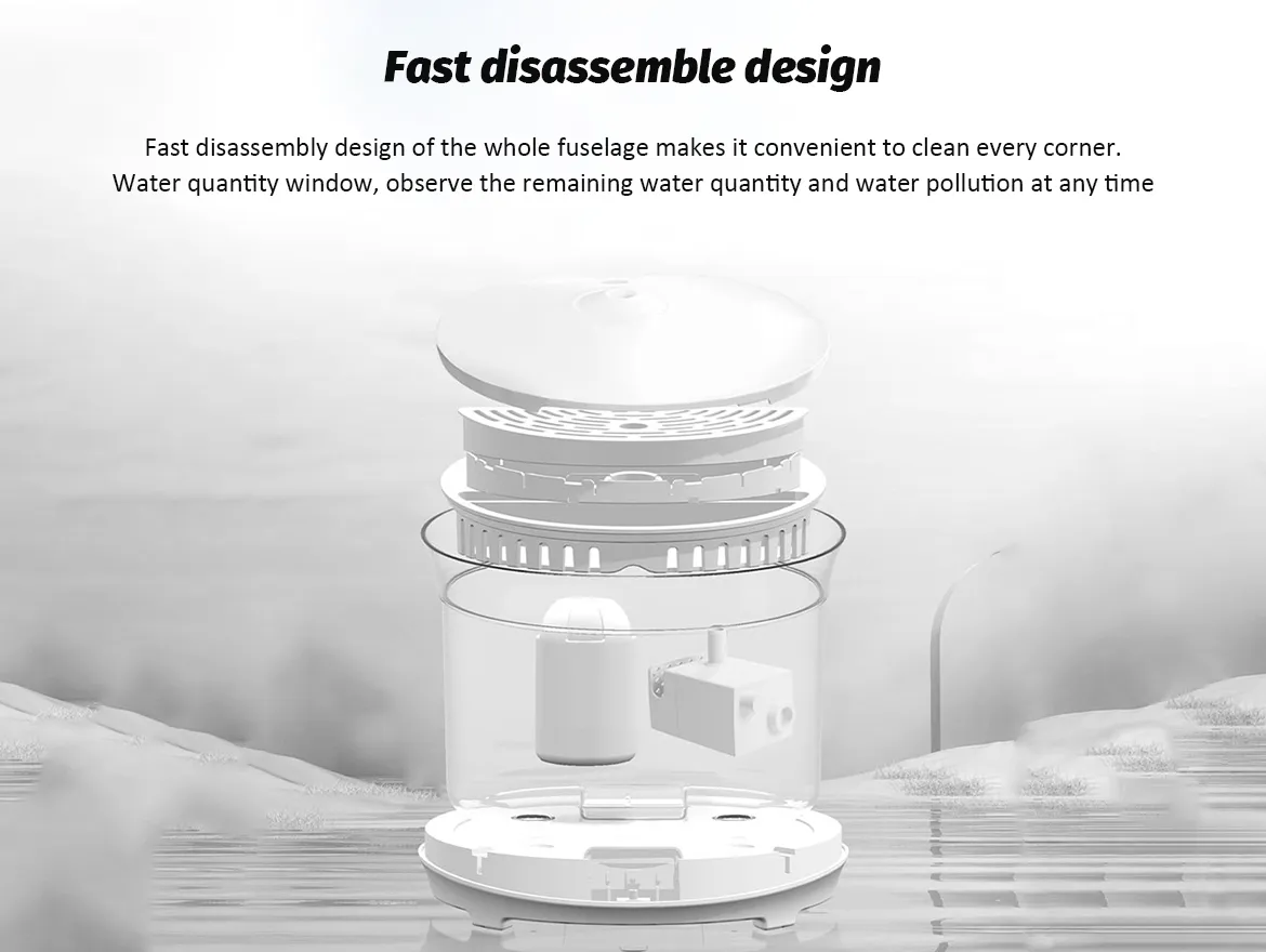 Wireless Silent Water Pump Automatic Circulating Pet Water Fountain