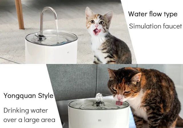 Cat Water Fountain Easy Cleaning Quiet 2.2L Cat Drink Fountain